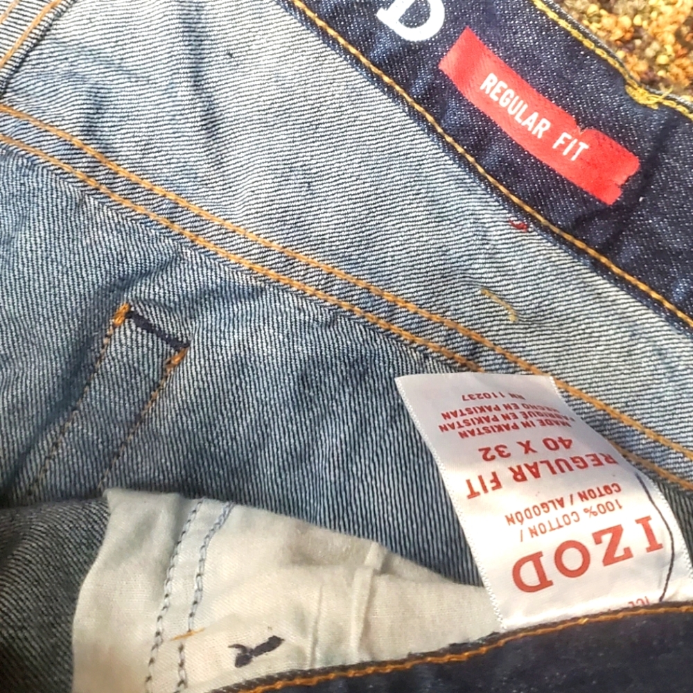 Izod Men’s Comfort Stretch Regular Fit Jeans Size 40x32